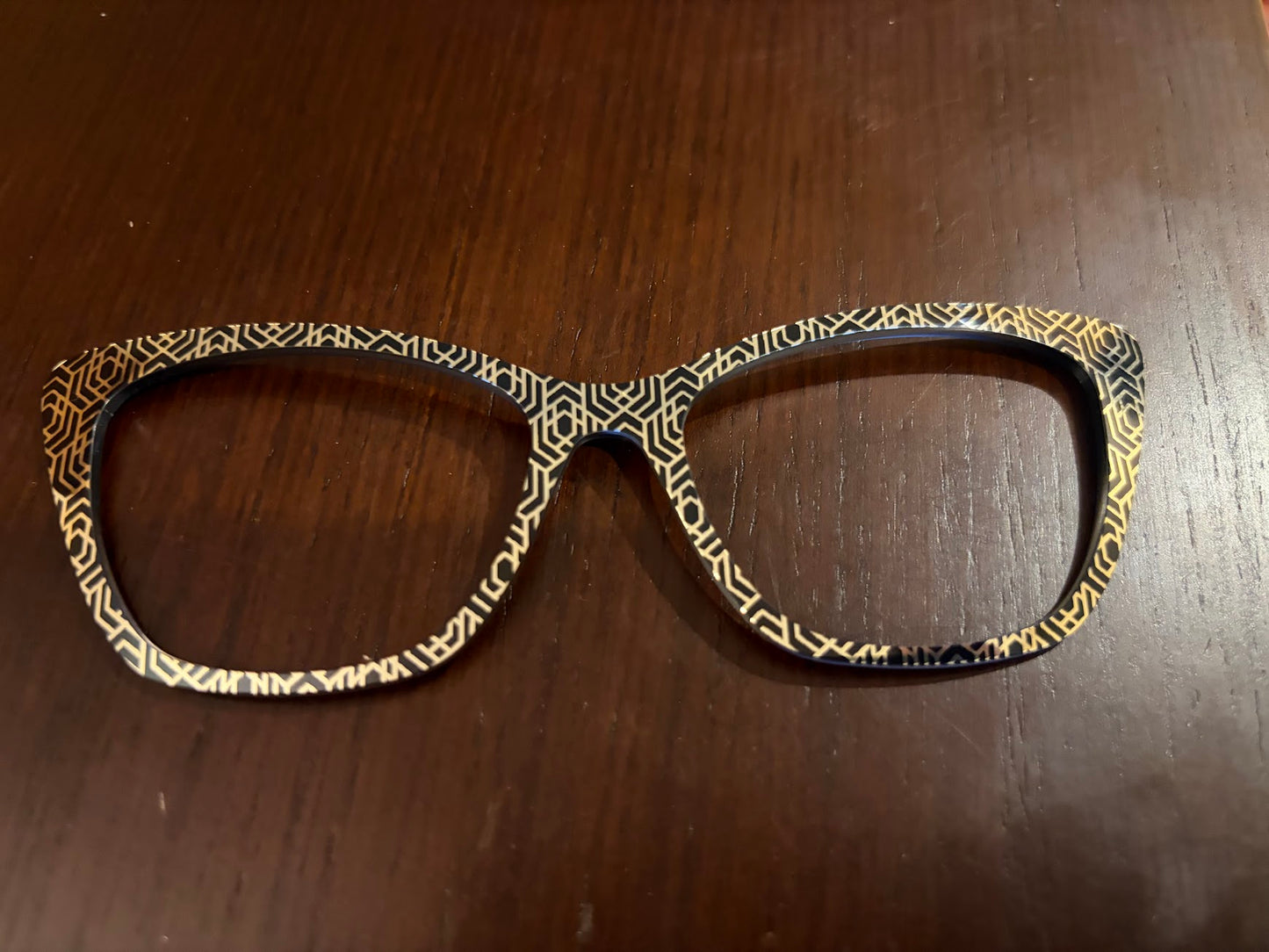 Wanda - Pair Eyewear - Gold Foil Art Deco - Lauren D. Consignment*