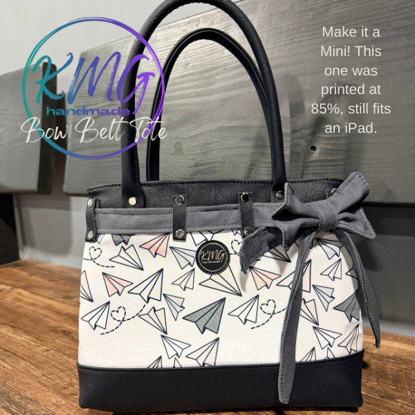 PDF Pattern & Video Tutorial – Bow Belt Tote by KMGhandmade
