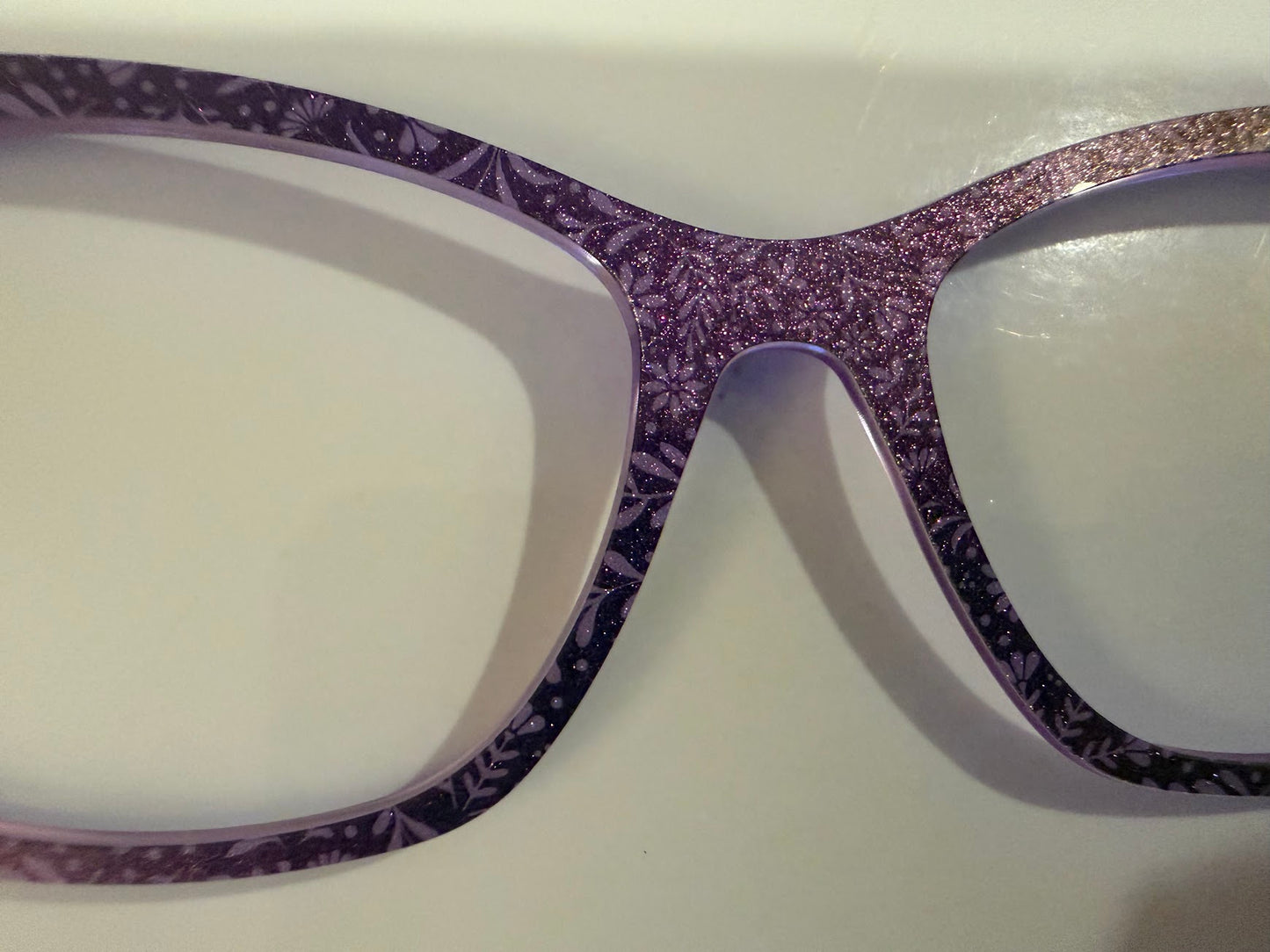 Wanda - Pair Eyewear - Purple Shimmer Botanical - Lauren D. Consignment*