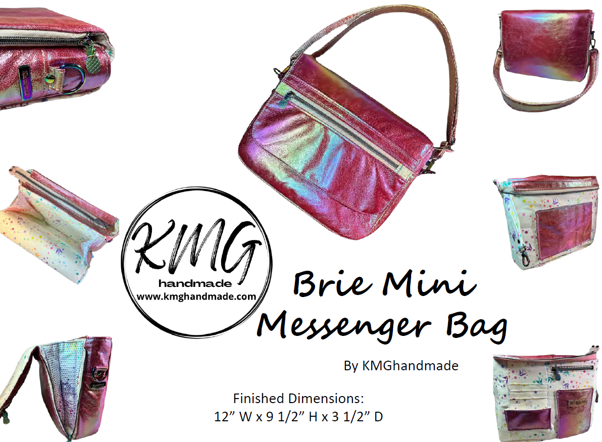 PDF Pattern and Video Tutorial Brie Mini Messenger Bag by