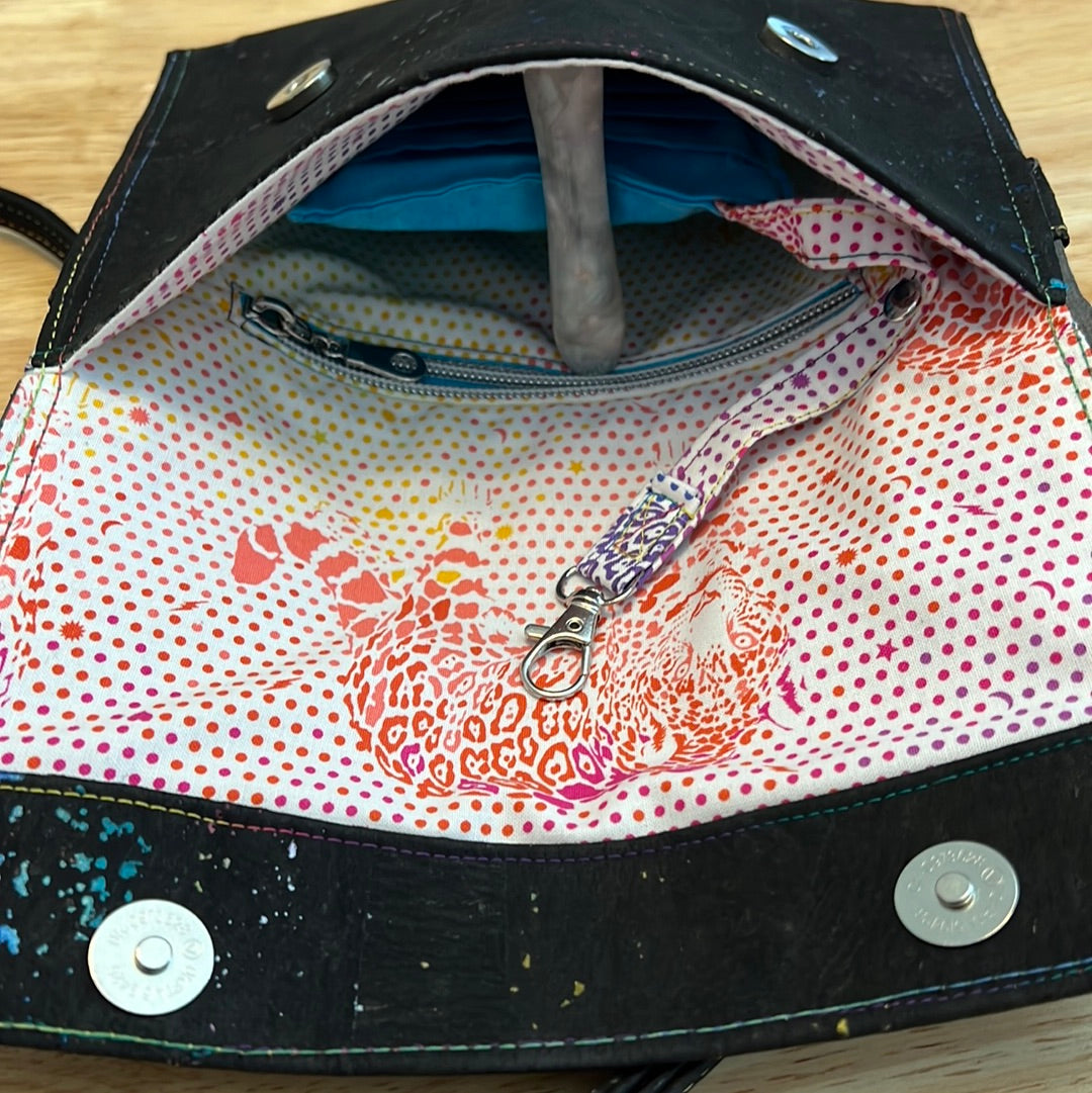 KMGhandmade Original Aura Envelope Bag - Rainbow Cork/Mick Jaguar