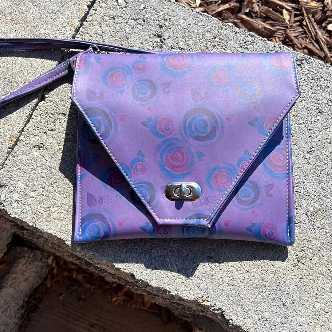 KMGhandmade Original Aura Envelope Bag - UV Color Change Floral