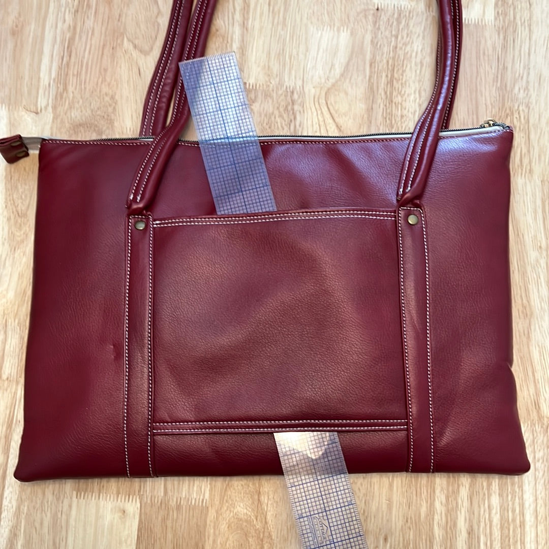 KMGhandmade Original Big Mouth Bag - Red & Harlequin