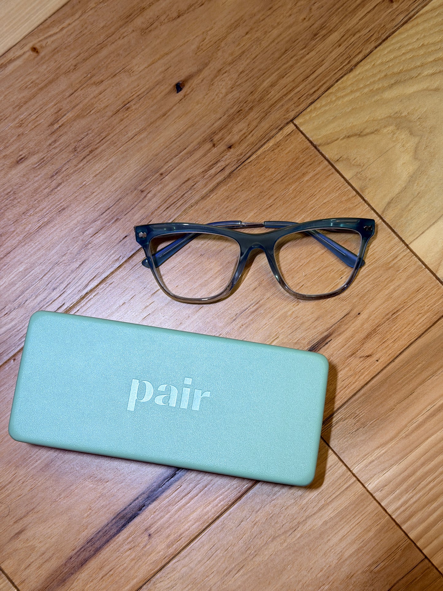 Harper Base Frame Mixed Metal Teal Pearlized Gradient/Silver Non RX