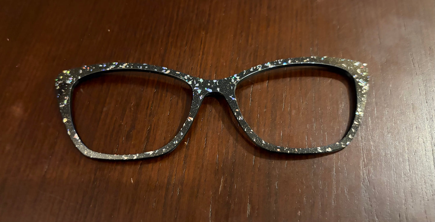 Wanda - Pair Eyewear - Black Holographic Flakes - Lauren D. Consignment*