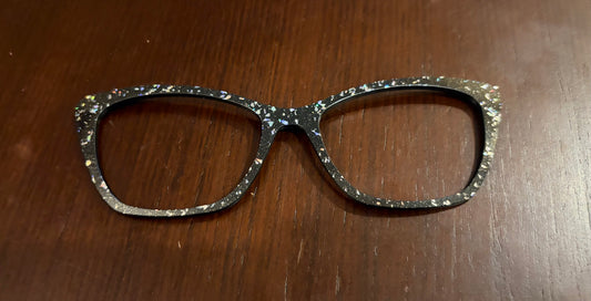 Wanda - Pair Eyewear - Black Holographic Flakes - Lauren D. Consignment*