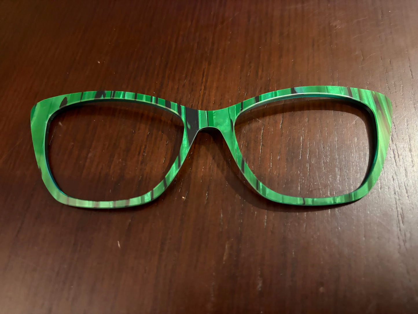 Wanda - Pair Eyewear - Emerald Moire Stripes - Lauren D. Consignment*