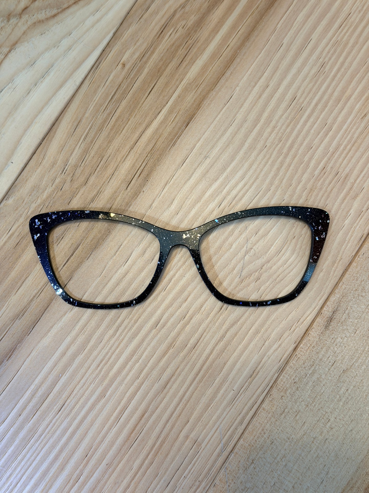 Wanda - Pair Eyewear -  Black Holographic Flakes
