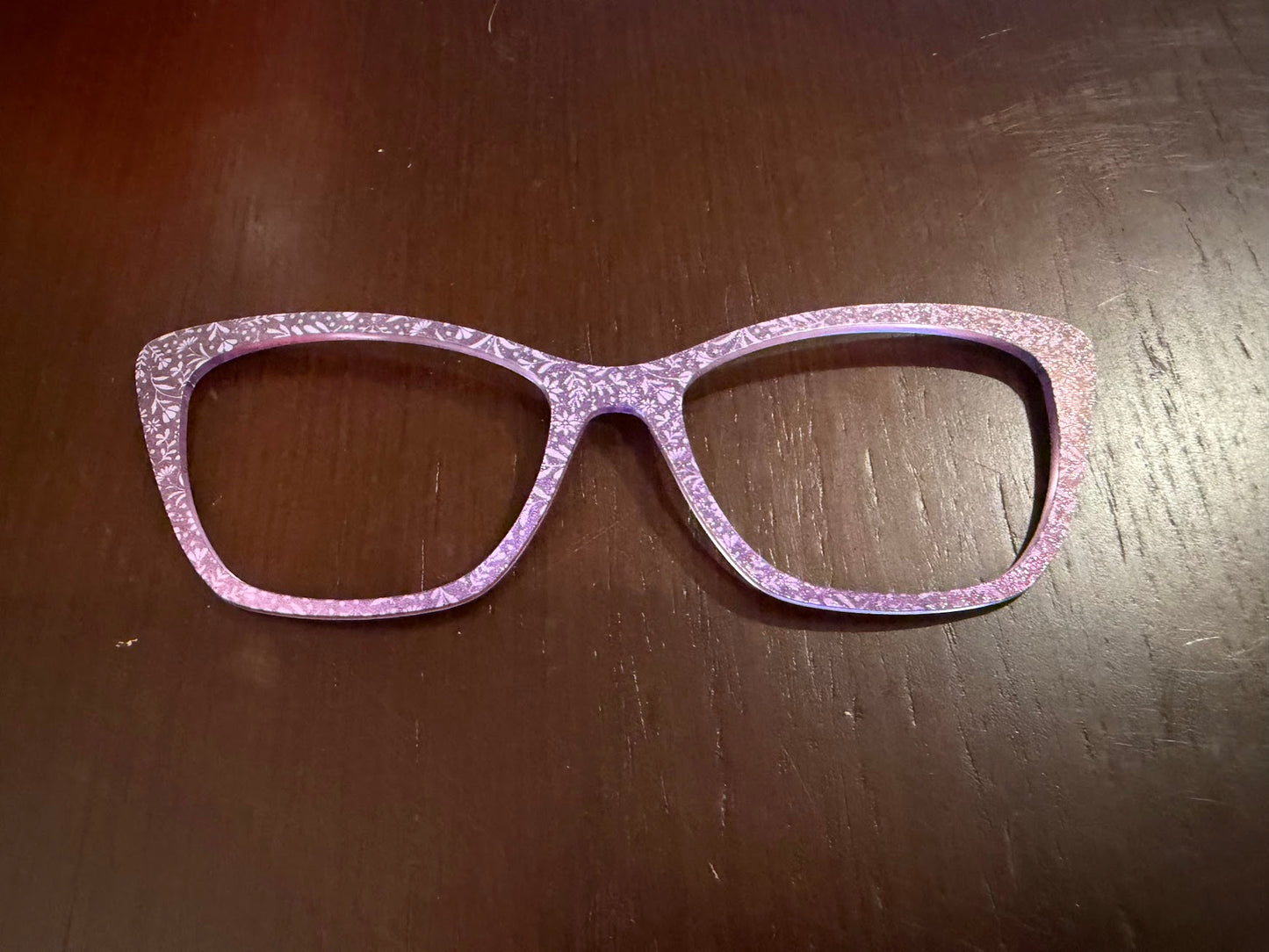 Wanda - Pair Eyewear - Purple Shimmer Botanical - Lauren D. Consignment*