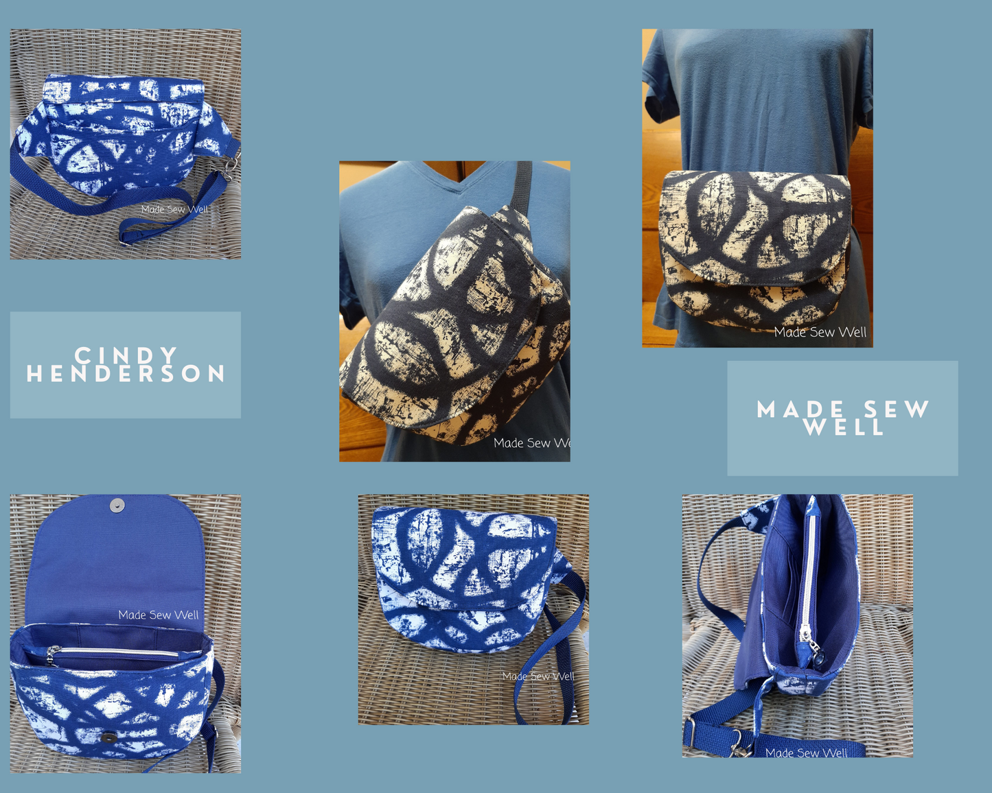 PDF Pattern and Video Tutorial - Cottage Hip Bag by KMGhandmade