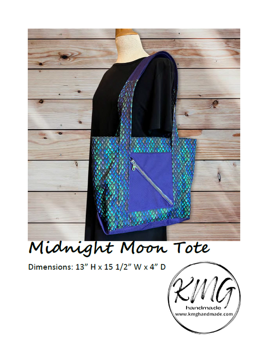 PDF Pattern and Video Tutorial - Midnight Moon Tote by KMGhandmade