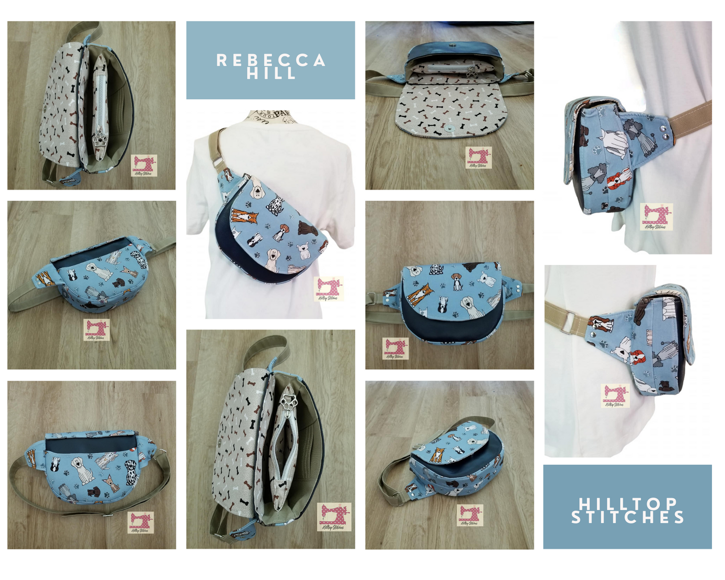 PDF Pattern and Video Tutorial - Cottage Hip Bag by KMGhandmade