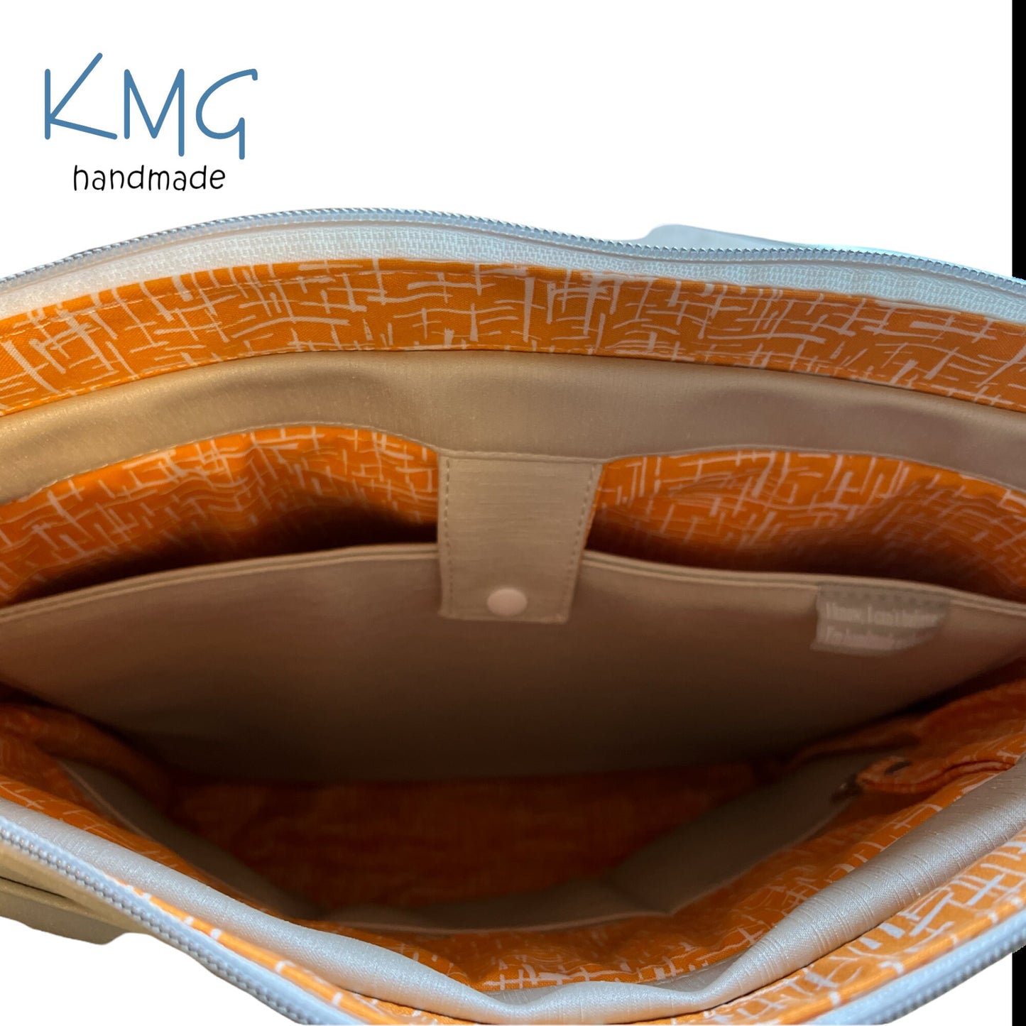 KMGhandmade Original Compass Business Bag - Creamsicle Dream Tote