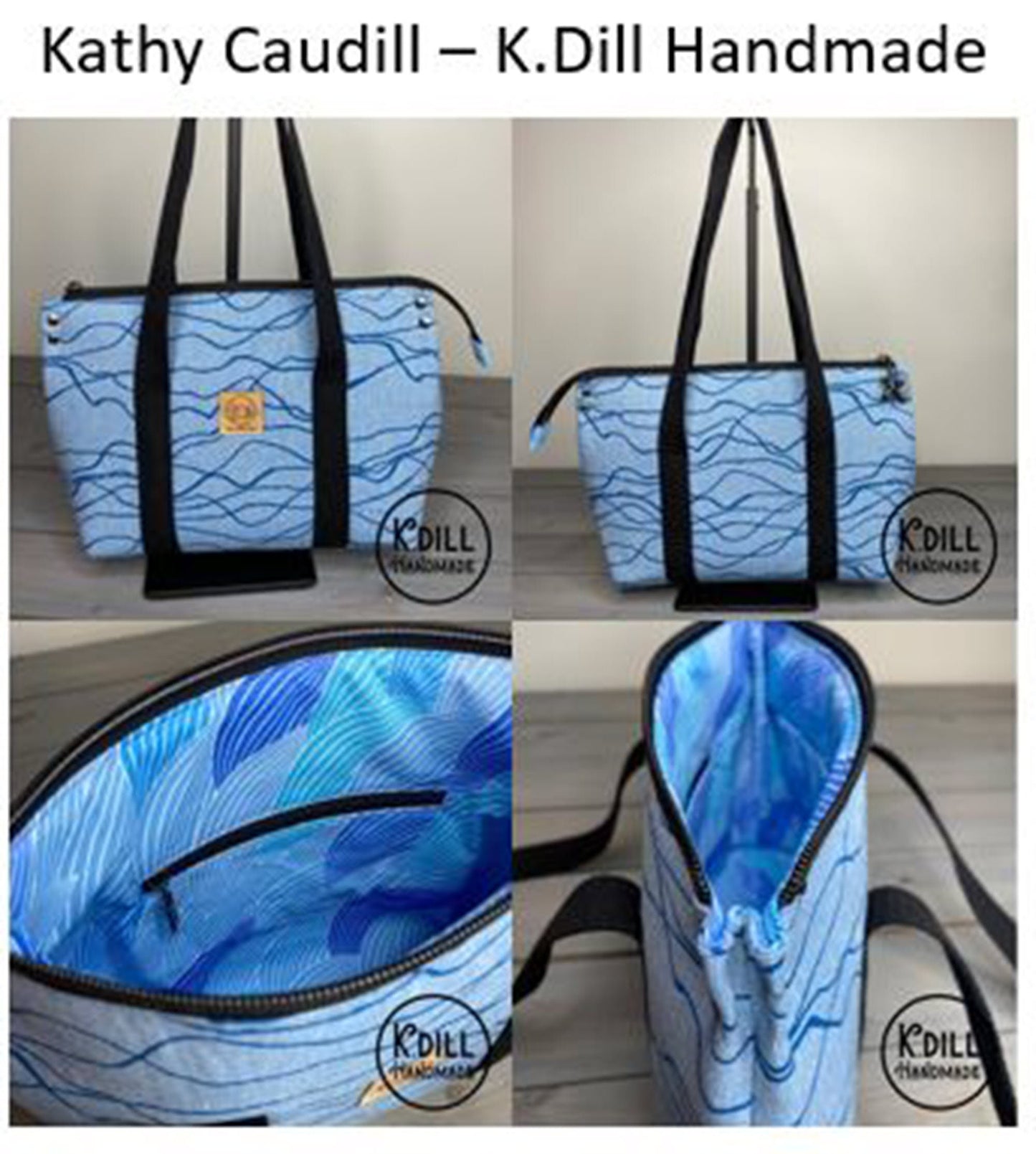 PDF Pattern and Video Tutorial - Big Mouth Bag by KMGhandmade