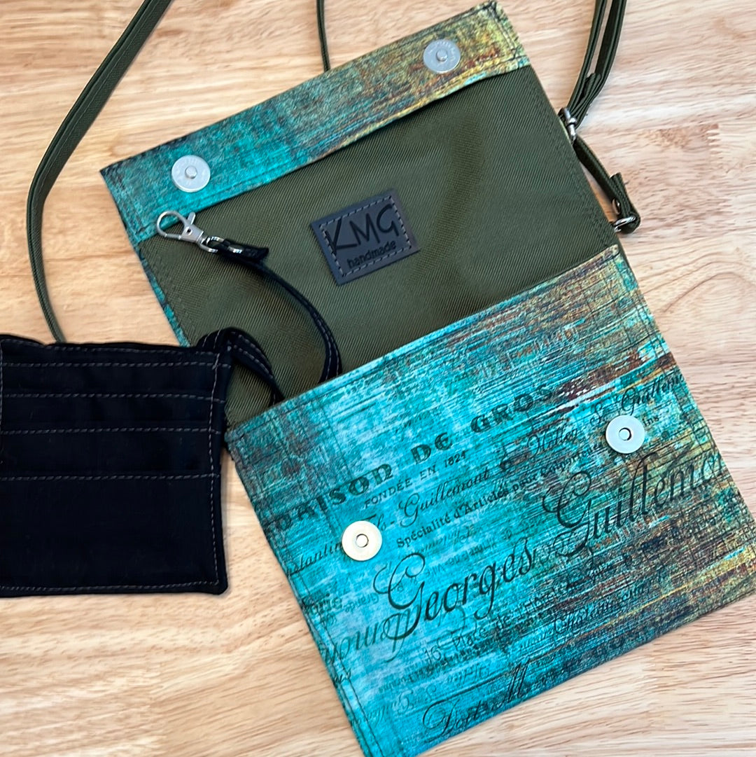 KMGhandmade Original Aura Envelope Bag - Tim Holtz/Olive